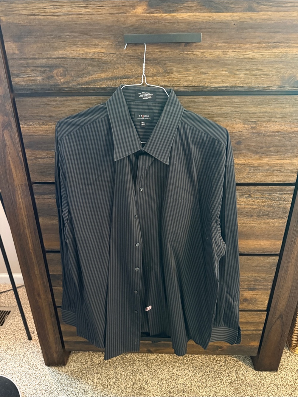 Apt. 9 Men's Black Pinstripe Button-Up Dress Shirt